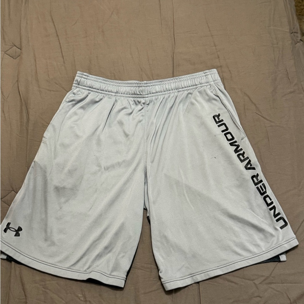 Youth Under Armour Light Gray Athletic Shorts